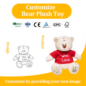Adorabile Orsacchiotto di Peluche in Cotone PP, Logo Personalizzato ODM OEM, Regalo per Laurea, Matrimonio, Qixi, San Valentino e Festività - Product Image 1