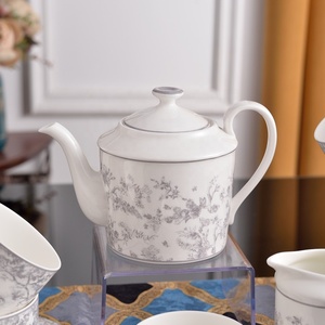 Service à café en porcelaine fine de luxe gris nordique 15 pièces pour la maison et l'hôtel, utilisation pour 6 personnes - Product Image 3