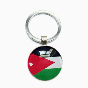 Llavero de metal con cúpula de cristal transparente con la bandera de Vanuatu, un atractivo símbolo nacional, ideal como adorno para colgar en bolsos. - Product Image 6