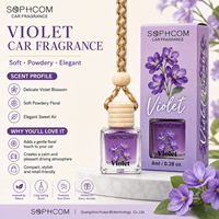 Exportklare 8ML hangende autogeurfles, glazen parfumverfrisser met houten dop voor groothandelsimporteurs.