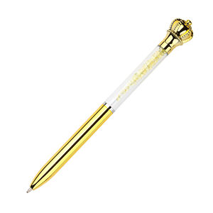 Stylo bille en plastique personnalisé avec logo imprimé, design élégant, grande décoration diamant, écriture fluide, idéal pour les cadeaux scolaires (vente en gros) - Product Image 6