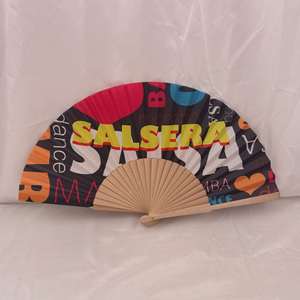 Wholesale Custom Carved High Quality Bamboo Clack Fan - Product Image 5
