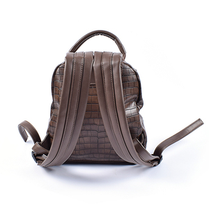 حقيبة ظهر نسائية كلاسيكية من جلد البولي يوريثان، حقيبة ظهر نسائية بسعة كبيرة، حقيبة كتف - Product Image 4