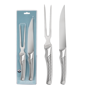 Ensemble de couteau à steak et fourchette à viande en acier inoxydable de haute qualité, 8 pouces, avec manche ergonomique creux en forme de nid d'abeille - Product Image 5