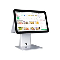Sistema POS Todo en Uno OEM de 15.6 Pulgadas con Pantalla Táctil Dual, PC Inteligente, Caja Registradora Android 2GB+32GB, Impresora Térmica de 58mm/80mm