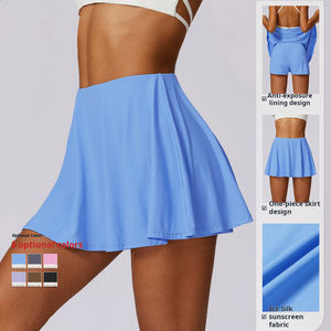 Gaun tenis anak perempuan, nyaman dan meregang, rok poliester gaya olahraga berlipat untuk dewasa - Product Image 4