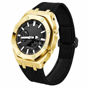Nouveau Kit de Modification <span class=keywords><strong>G</strong></span>-<span class=keywords><strong>Shock</strong></span> OEM pour Montre, Boîtier en Acier Inoxydable Sablé Métallique, Bracelets en Nylon, Montres Oak GA2100 - Product Image 3