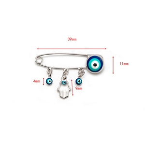 Novo Estilo Broche Olho Grego Amuleto de Segurança em Liga de Zinco Presente para Casamento Festa Crianças - Product Image 5