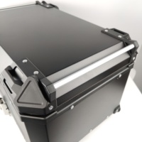 Coffre de rangement en alliage d'aluminium pour moto, caisse de livraison pour Scooter, couleur noir/argent, 6,5 l