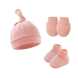 Ensemble de bonnets pour nouveau-né, bonnets doux pour bébés, filles, garçons, 0-6 <span class=keywords><strong>mois</strong></span> - Product Image 3