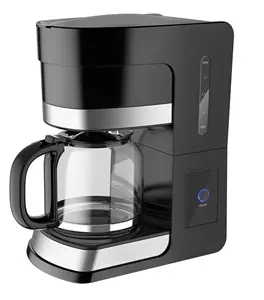 Machine à café électrique en porcelaine noire, automatique, carafe à café, appareil pour expresso