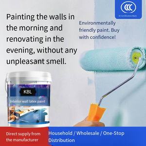 Échantillon gratuit 1KG Peinture murale intérieure en latex acrylique auto-peignable Brosse applicable Propre à l'odeur et protection de l'environnement - Product Image 5