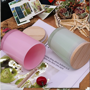 Huile essentielle <span class=keywords><strong>de</strong></span> parfum Amber Cup, luxe, 100% cire <span class=keywords><strong>de</strong></span> soja parfumée, bougie en verre, biologique, écologique, Saint-Valentin - Product Image 2