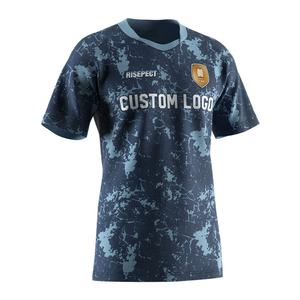 OEM ODM Vêtements de sport pour hommes, T-shirts d'entraînement à col en V Dry-Fit, Maillots de football, Chemises de voile et de rugby - Product Image 3