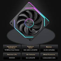 Ventilateur de refroidissement d'air Lovingcool, nouveau style, 120 mm, noir et blanc, ventilateurs de refroidissement d'air RGB, ventilateur de boîtier, refroidissement d'ordinateur de jeu