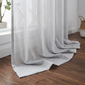 DaiRui <span class=keywords><strong>Cortinas</strong></span> Traslúcidas Jacquard Premium con Diseño de Hojas y Ojales, Filtro de Luz Botánico <span class=keywords><strong>para</strong></span> Ventanas, <span class=keywords><strong>para</strong></span> Venta al por Mayor y Minorista - Product Image 3