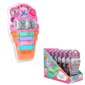 Ruban washi à colorier Maxi avec crayons de couleur Sweet Dreams - Product Image 1