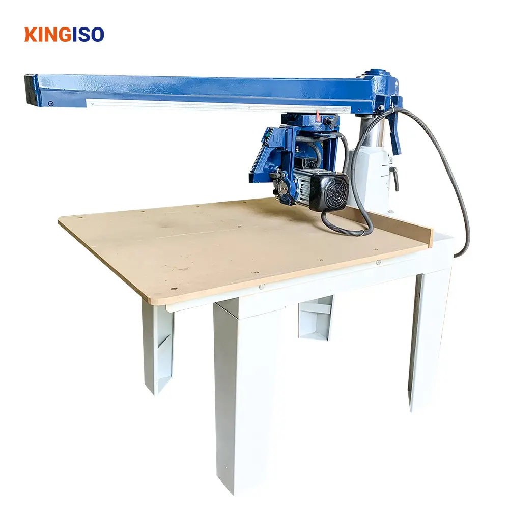 Kingiso Industriële Hot Koop Cross Cutting Saw Hout Radiale Arm Cirkelzaag Houtbewerking Draagbare Lintzaag Hout Machine