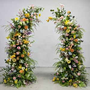 Arco <span class=keywords><strong>di</strong></span> fiore fiore fiore rosa sfondo arco colorato decorazione <span class=keywords><strong>di</strong></span> nozze - Product Image 4