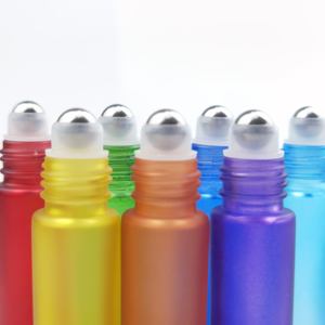 ขวดแก้วฝ้าแบบเติมได้ ขนาด 5 มล. 10 มล. สีรุ้ง สำหรับน้ำมันหอมระเหยและน้ำหอม - Product Image 1