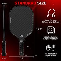 Raquette de pickleball en fibre de verre, durable, avec grip antidérapant, noyau en nid d'abeille PP, économique, pour entraînement en extérieur, logo personnalisé OEM
