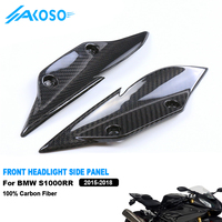 AKOSO Twill Weave Carénage en fibre de carbone pour phare avant de moto Panneau latéral pour BMW S1000RR 2015-2018