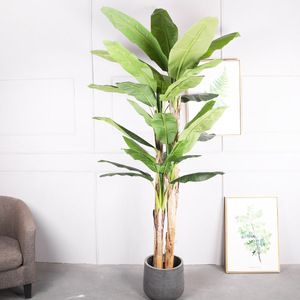 <b>Artificial</b> Banana <b>Tree</b> 160cm Plastic High Simulation Home Decor Indoor Outdoor Plant Cylinder Pot Single Piece - Product Image 2