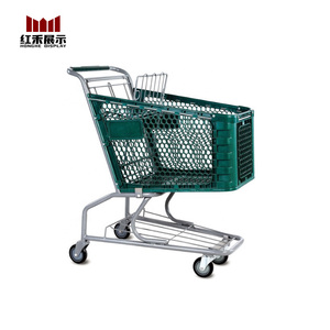 플라스틱 슈퍼마켓 트롤리 및 소매점 중고 90 리터 쇼핑 트롤리 카트 - Product Image 4