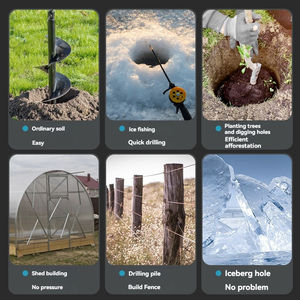 <span class=keywords><strong>Tarière</strong></span> <span class=keywords><strong>électrique</strong></span> sans balais au lithium, pelle à trous sans fil haute puissance, idéale pour la plantation d'arbres et le forage de poteaux de clôture - Product Image 5