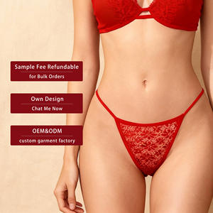 Drop Shipping Vente en gros Grandes tailles Culotte sexy tissée sans couture drôle en dentelle Taille basse évidée Lingerie érotique féminine pour femmes - Product Image 1