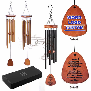 Campane a <span class=keywords><strong>Vento</strong></span> Commemorative dal Suono Profondo <span class=keywords><strong>con</strong></span> Tubi in Alluminio, Campane a <span class=keywords><strong>Vento</strong></span> per Esterni in Legno di Pino Resistenti e Artigianali per Giardino - Product Image 1