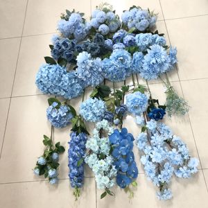 K-0572 Nuove Grandi Peonie Artificiali <span class=keywords><strong>Blu</strong></span> Popolari Fiori di <span class=keywords><strong>Peonia</strong></span> in Seta Decorazione per la Casa - Product Image 2