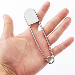 Grande goupille de sécurité en acier inoxydable de 75mm 128mm goupille de sécurité géante avec logo laser - Product Image 5