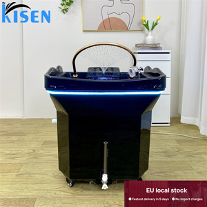 KISEN Stock UE Bac de lavage et de massage capillaire portable pour salon de coiffure, avec réservoir de 60L - Product Image 1