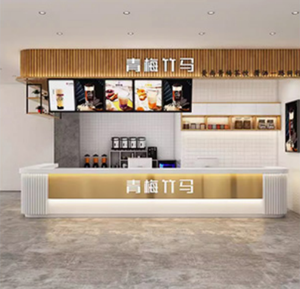 Custom Art Shaped Reception Counter Stone Frp <b>Solid</b> <b>Wood</b> Optional Personalized Lobby <b>Desk</b> for Commercial Store Business - Product Image 3
