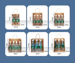 Sacs en papier kraft recyclé personnalisés, impression flexo classique pour les expositions, les supermarchés, les promotions - Product Image 6