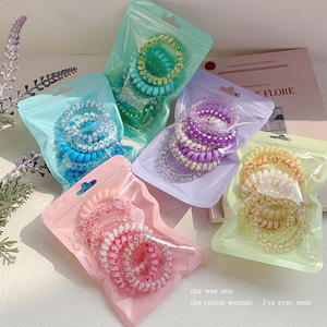 Nouvelle collection printemps : Élastique à cheveux en spirale dégradé <span class=keywords><strong>pour</strong></span> filles, haute élasticité, <span class=keywords><strong>accessoire</strong></span> <span class=keywords><strong>pour</strong></span> <span class=keywords><strong>chignon</strong></span>, <span class=keywords><strong>pour</strong></span> enfants - Product Image 1