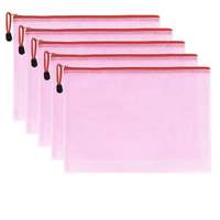 Sac de rangement pour documents en PVC à fermeture éclair, multi-couleurs, format A4, de haute qualité, fabriqué par Nuoxin, avec impression de logo