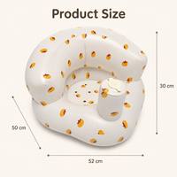 Siège de sol gonflable pour bébé avec pompe à air intégrée, motif citrouille, portable, moderne, pour l'apprentissage de la position assise et l'assistance à l'alimentation, pour chambre et extérieur