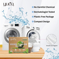 Bandes de lessive parfumées fraîches sans plastique, hypoallergéniques, pour laver les vêtements