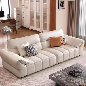 Set di Divani in Pelle per Soggiorno, Stile Moderno Europeo, Arredamento Contemporaneo per Salotto - Product Image 2