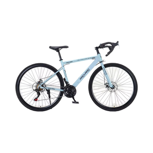 Eurobike Bicicletas de carretera de aleación para Hombre | Bicicleta de carreras todoterreno con 21 velocidades | Cuadro antichoque de 700c y ciclo de horquilla de suspensión bloqueable - Product Image 1
