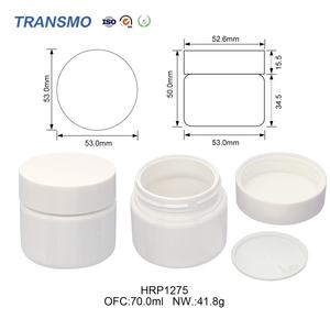 Pot cosmétique personnalisé de 50g pour crème visage et corps, avec couvercle à vis, en plastique, pour soins de la peau, emballage personnalisé avec logo. - Product Image 1