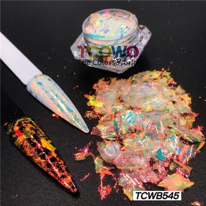 Multichrom-Zauberspiegel-Pulver metallische Folie-Flocken Glitter Chameleon-Flocken Chrom Aurora Nagel-Konfetten-Pulver Opalfolie - Product Image 2