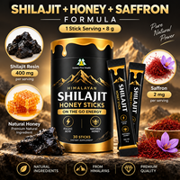 Bâtonnets de miel au Shilajit, Gommes de Shilajit Pur de l'Himalaya Or, Bonbons Gommeux au Shilajit Or Prêts à être expédiés