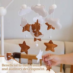 Móviles de Fieltro con Diseño de Zorro y Luna para Decoración de Baby Shower, Estilo Safari y Bosque, para Cuna de Bebé, Unisex - Product Image 4