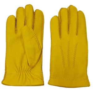 Guantes de cuero de piel de ciervo importados de EE. UU. con forro de Cachemira de trabajo lo suficientemente fuerte para mantener el calor suave y cómodo de alta calidad para hombre - Product Image 4