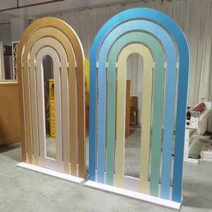 New Design Rainbow Acrylic Wedding <b>Backdrop</b> <b>Stand</b> Colorful PP Material Cutting Processing Service - Product Image 1