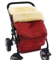 Couverture de poussette de haute qualité en peau de mouton pour l'hiver, couvre-pieds chaud pour poussette bébé