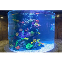Aquarium en acrylique créatif, irrégulier, transparent, grand aquarium mural, aquarium, scène d'océanarium, personnalisé